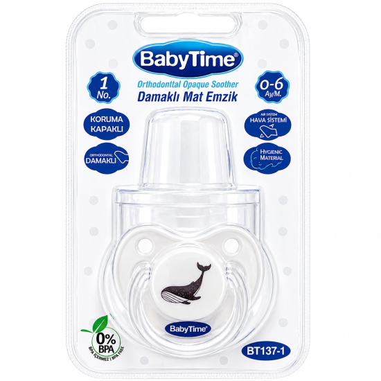 BABYTIME - SUCETTE ORTHODONTIQUE EN SILICONE 0-6MOIS
