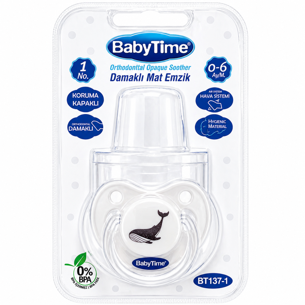 BABYTIME - SUCETTE ORTHODONTIQUE EN SILICONE 0-6MOIS