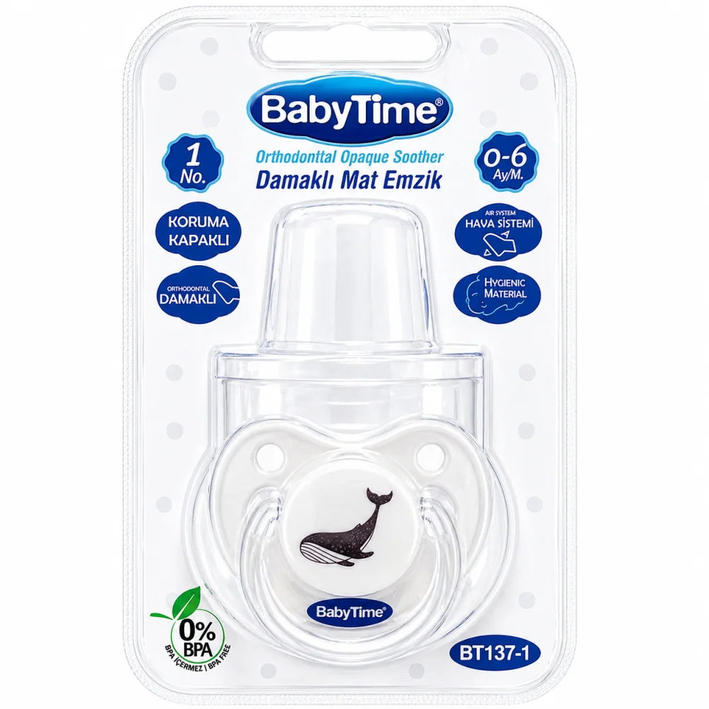 BABYTIME - SUCETTE ORTHODONTIQUE EN SILICONE 0-6MOIS