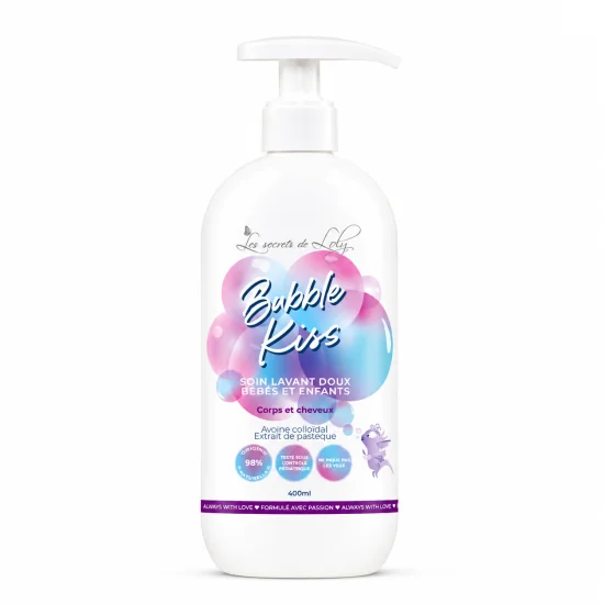 LES SECRET LE LOLY BUBBLE KISS - SOIN LAVANT DOUX BEBE ET ENFANT 400ML