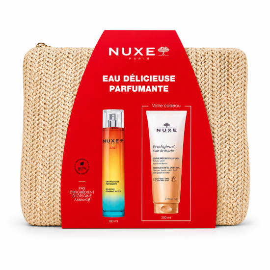 NUXE - EAU DELICIEUSE PARFUMANTE + PRODIGIEUX HUILE DE DOUCHE 200ML ET TROUSSE OFFERTES
