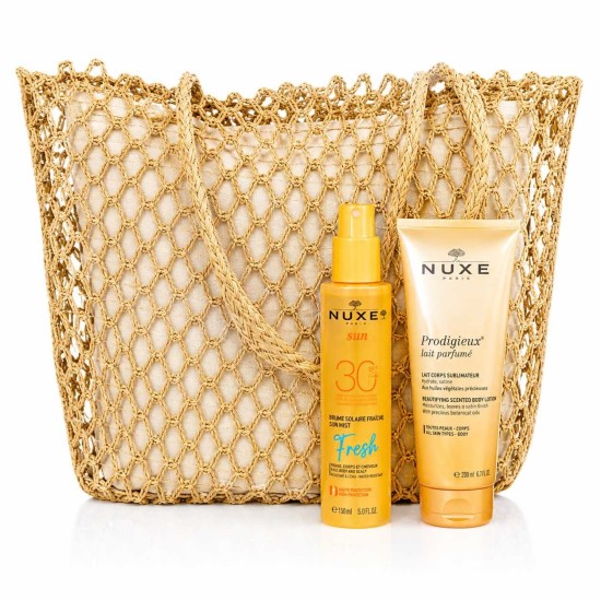 NUXE - BRUME SOLAIRE FRAICHE SPF30 + LAIT DE CORPS SUBLIMATEUR 200ML ET SAC DE PLAGE OFFERTS