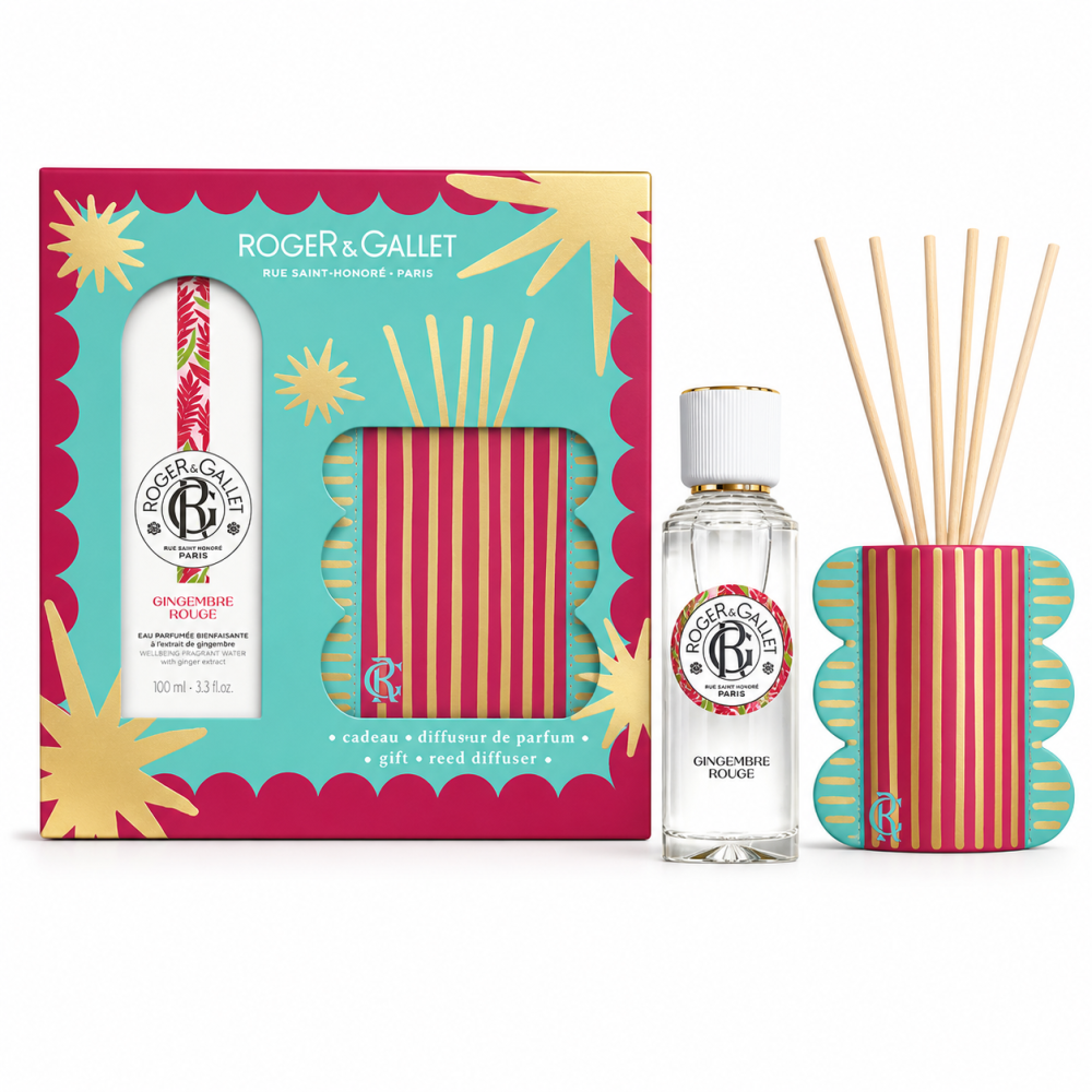 ROGER & GALLET - GINGEMBRE ROUGE EAU PARFUMÉE 100 ML + DIFFUSEUR DE PARFUM OFFERT