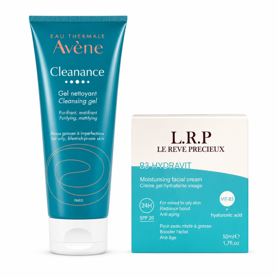 PACK - AVENE CLEANANCE GEL NETTOYANT + LRP CREME HYDRATANTE B3