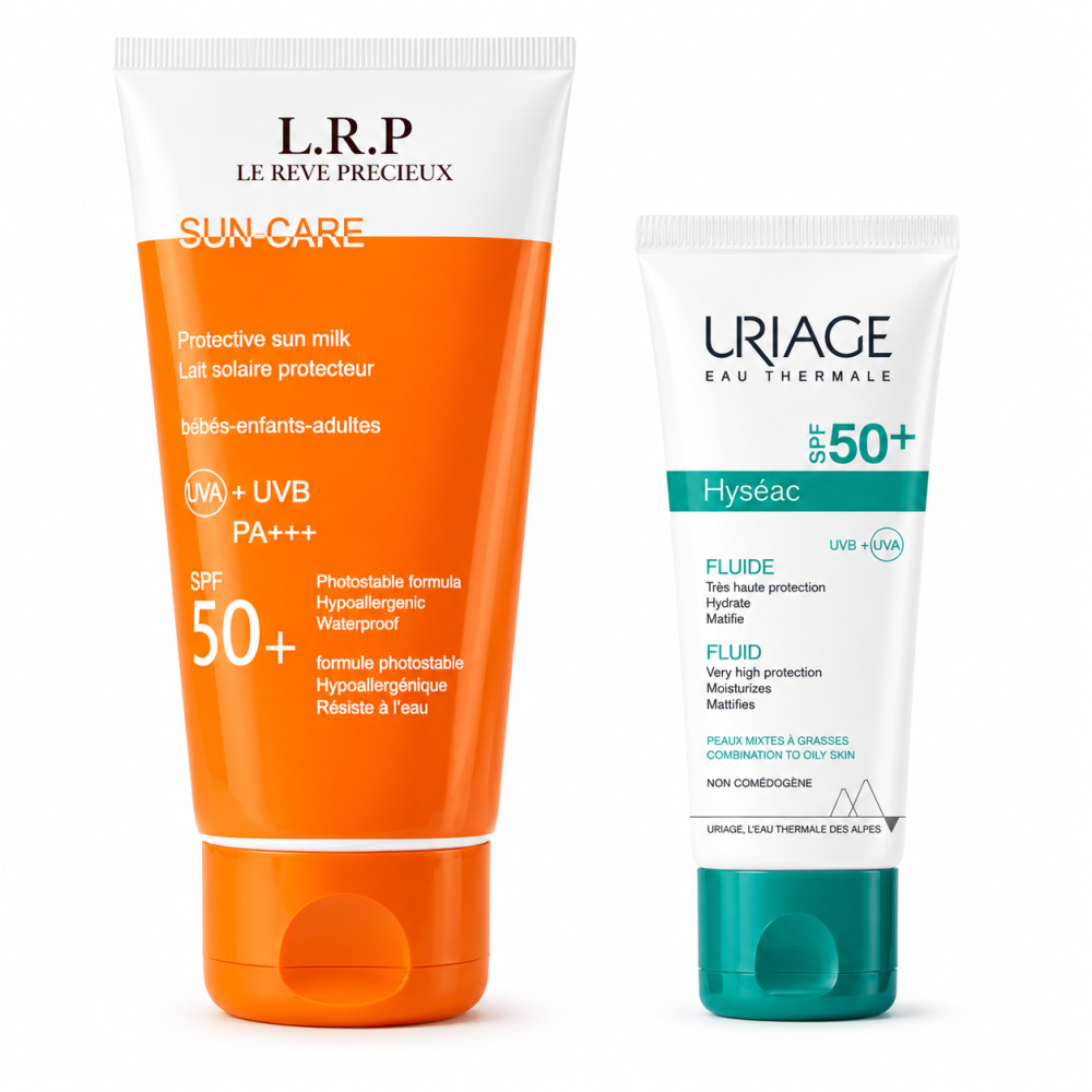 PACK - LRP LAIT SOLAIRE MINERAL SPF50+ + URIAGE HYSEAC FLUIDE SPF50+