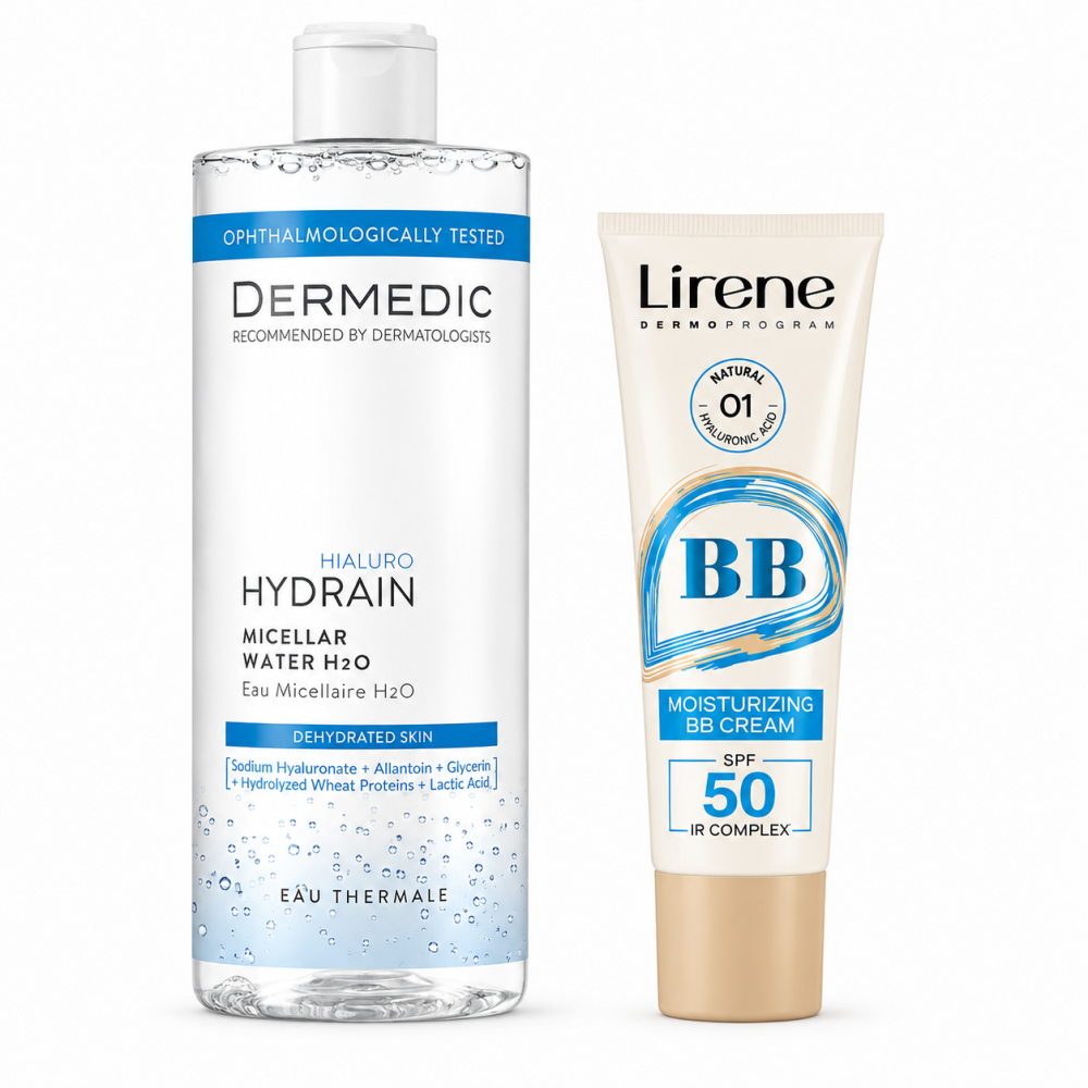 PACK - DERMEDIC EAU MICELLAIRE 500ML + LIRENE BB CREAM 01