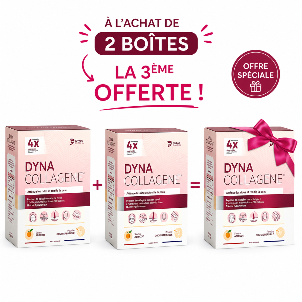 LOT DE 3 BOITES DE DYNA COLLAGENE 30 STICKS