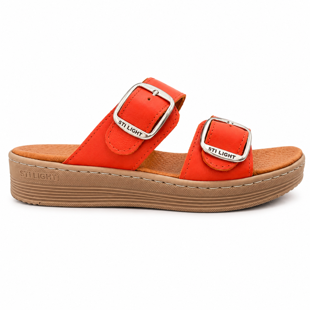 STI LIGHT - CLAQUETTES ORTHOPEDIQUES ORANGE FEMME