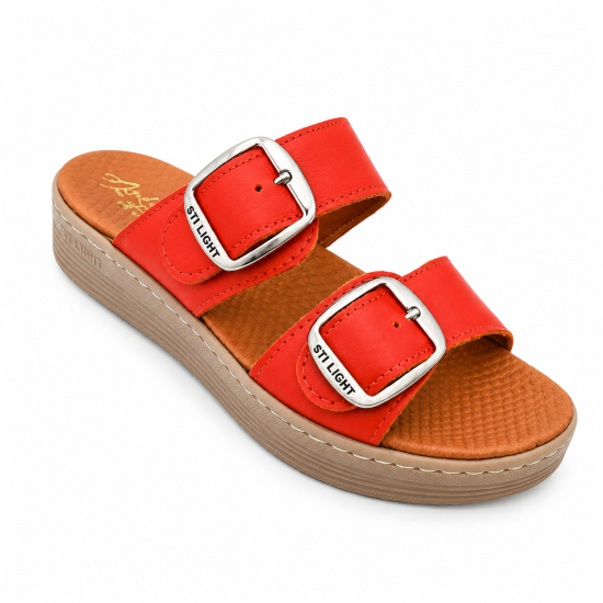 STI LIGHT - CLAQUETTES ORTHOPEDIQUES ORANGE FEMME