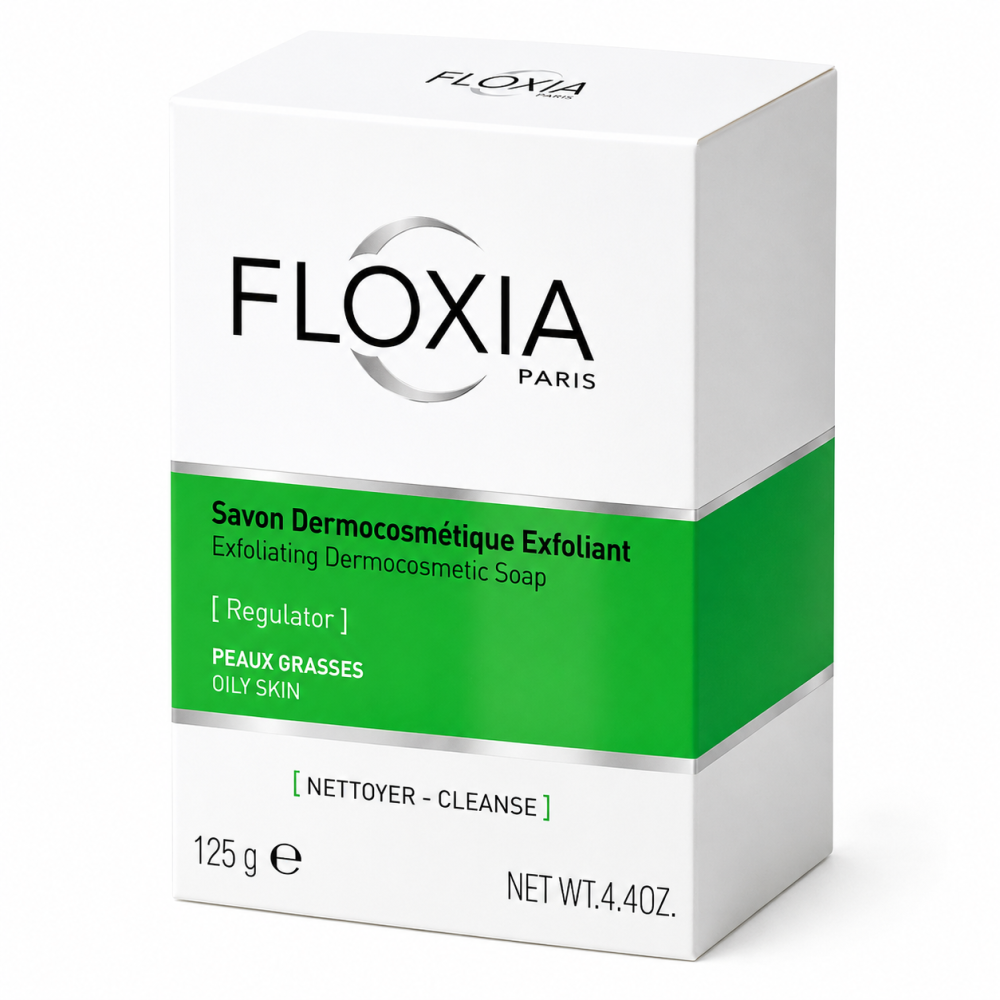 FLOXIA SAVON EXFOLIANT PURIFIANT SEBOREGULATEUR 125 G pour Beauté