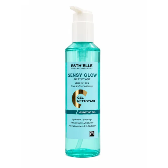 ESTHELLE SENSY GLOW GEL NETTOYANT VISAGE ET COU 250ML pour Accueil