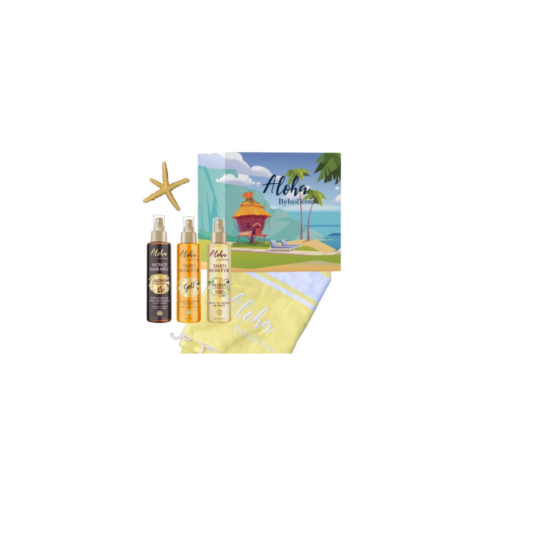 ALOHA COFFRET SUMMER BODY and HAIR CARE - GOLD pour Beauté