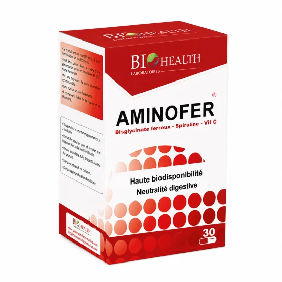 BIOHEALTH AMINOFER - 30 Gélules pour Femmes