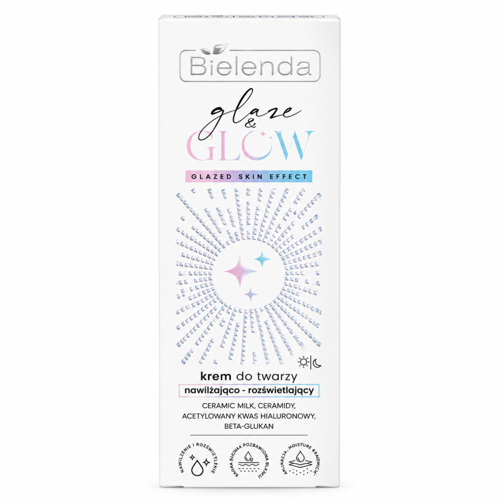 BIELENDA GLAZE & GLOW - CRÈME HYDRATANTE ILLUMINATRICE EFFET PEAU GLACÉE 50 ML