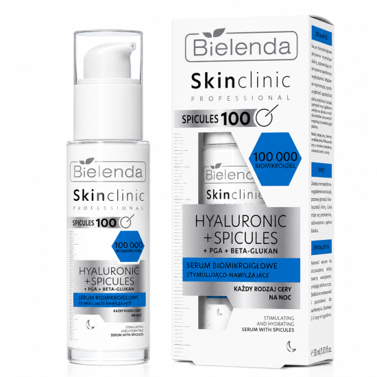 BIELENDA SKIN CLINIC PROFESSIONAL - SÉRUM HYDRATANT & STIMULANT À L’ACIDE HYALURONIQUE AVEC SPICULES 30 ML