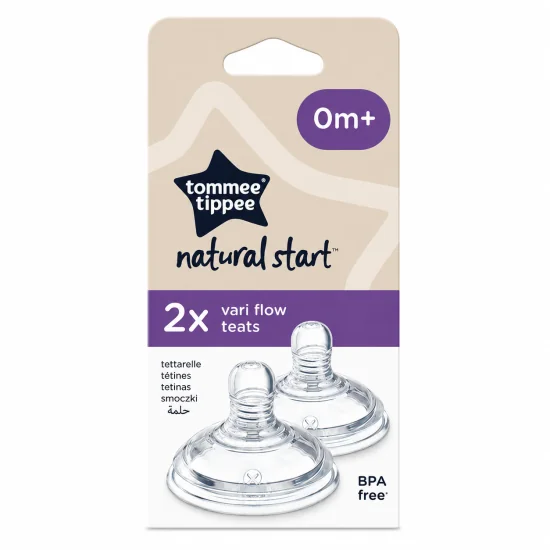 TOMMEE TIPPEE CLOSER TO NATURE - LOT DE 2 TETINES DEBIT VARIABLE +0MOIS