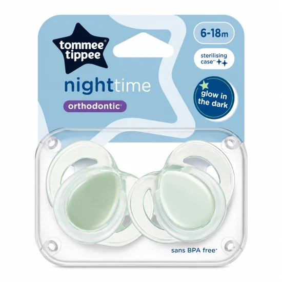 TOMMEE TIPPEE NIGHT TIME - LOT DE 2 SUCETTES 6-18MOIS