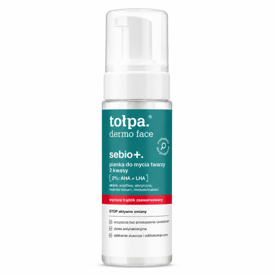 TOŁPA DERMO FACE SEBIO+ - MOUSSE NETTOYANTE VISAGE 2 ACIDES 150 ML