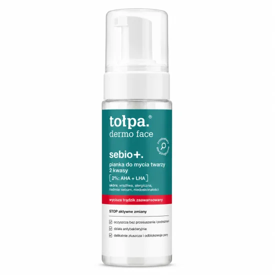 TOŁPA DERMO FACE SEBIO+ - MOUSSE NETTOYANTE VISAGE 2 ACIDES 150 ML