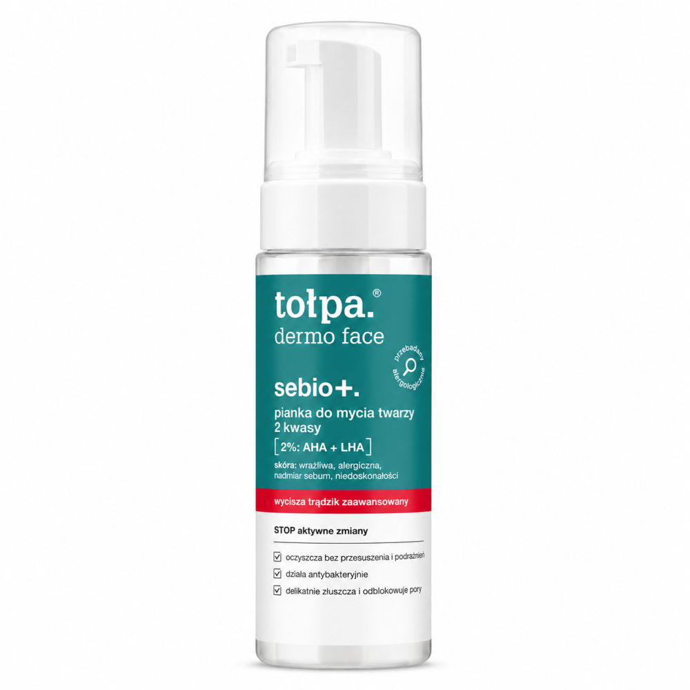 TOŁPA DERMO FACE SEBIO+ - MOUSSE NETTOYANTE VISAGE 2 ACIDES 150 ML
