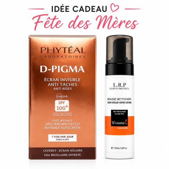 PACK - PHYTEAL D-PIGMA ECRAN SOLAIRE INVISIBLE SPF100+ + LRP MOUSSE NETTOYANTE ECLAIRCISSANTE