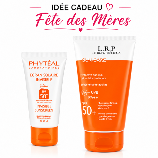 PACK - LRP LAIT SOLAIRE MINERAL SPF 50+ + PHYTEAL ECRAN INVISIBLE SPF50+