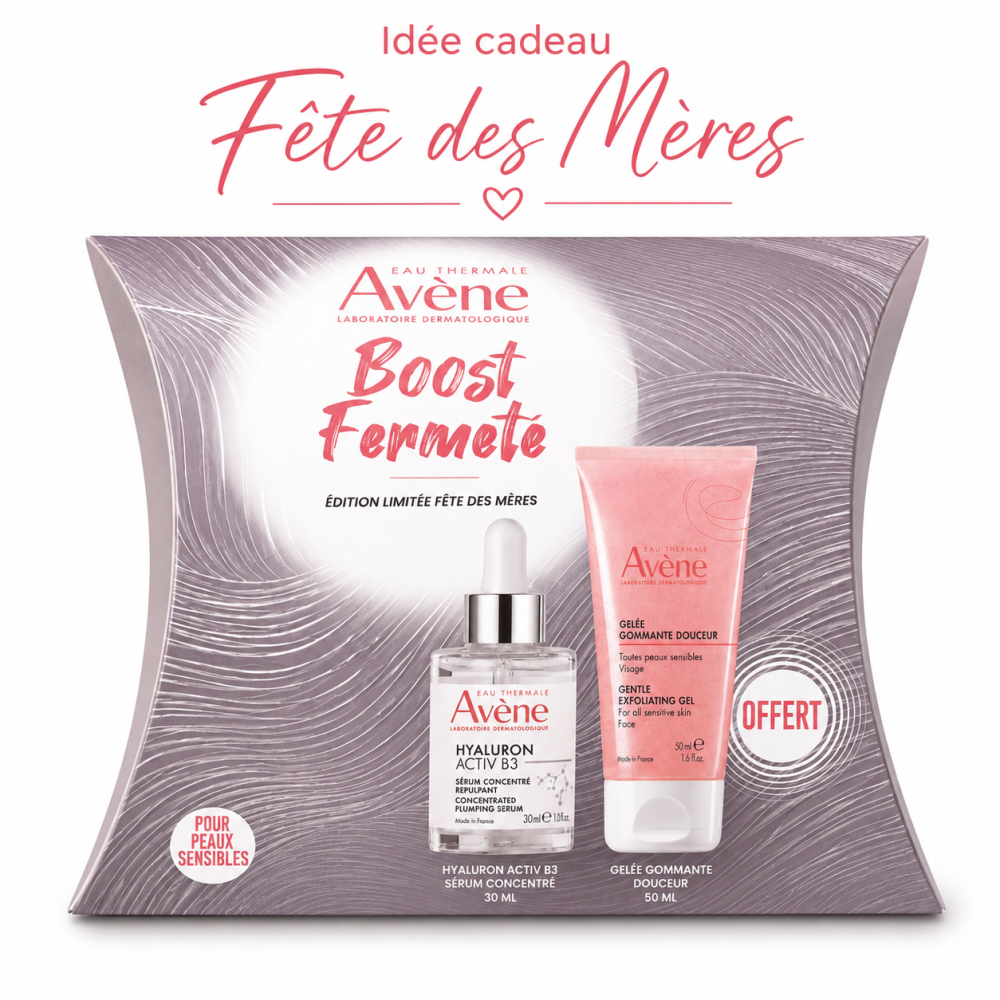 AVENE - COFFRET BOOST FERMETE : SERUM HYALURON ACTIV B3 + GELÉE GOMMANTE DOUCEUR 50ML OFFERTE