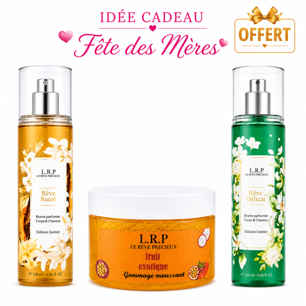 LRP - BRUME CHEVEUX ET CORPS REVE SUCRE + GOMMAGE FRUIT EXOTIQUE + BRUME REVE DELICAT OFFERTE