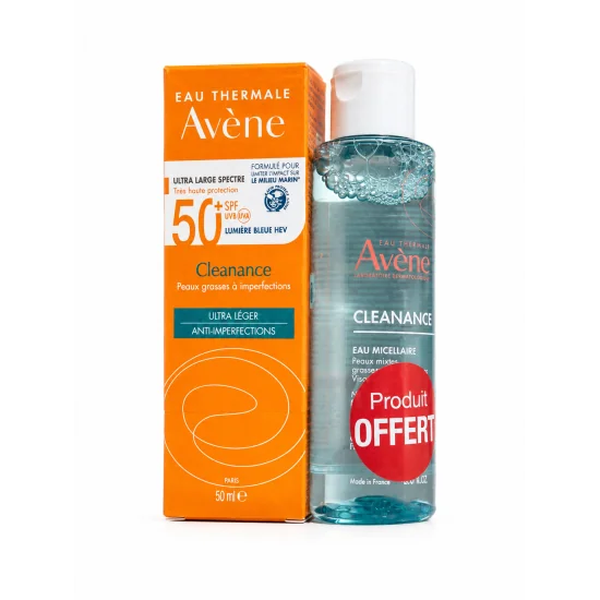 AVENE CLEANANCE - ULTRA LEGERE ANTI IMPERFECTIONS SPF50+ 50ML + EAU MICELLAIRE 100ML OFFERTE
