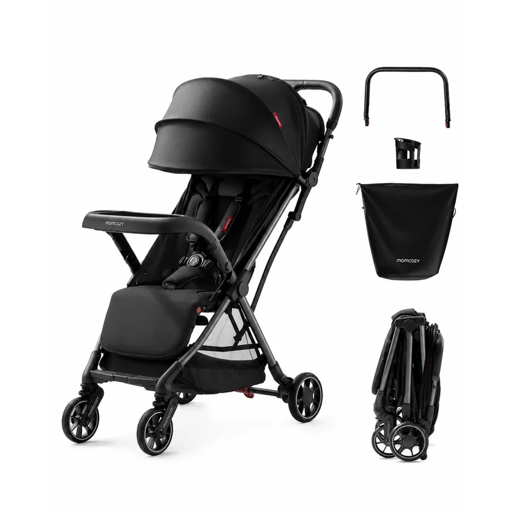 MOMCOZY CLICKGO - POUSSETTE COMPACTE ULTRA-LÉGÈRE HOMOLOGUÉE CABINE AVION