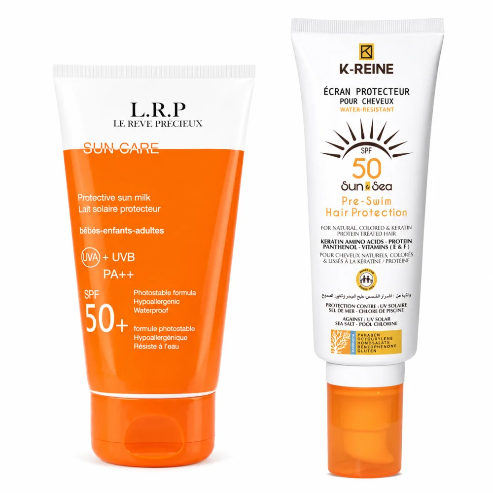 PACK - LRP LAIT SOLAIRE MINERAL SPF50+ + KREINE ECRAN CHEVEUX SPF50