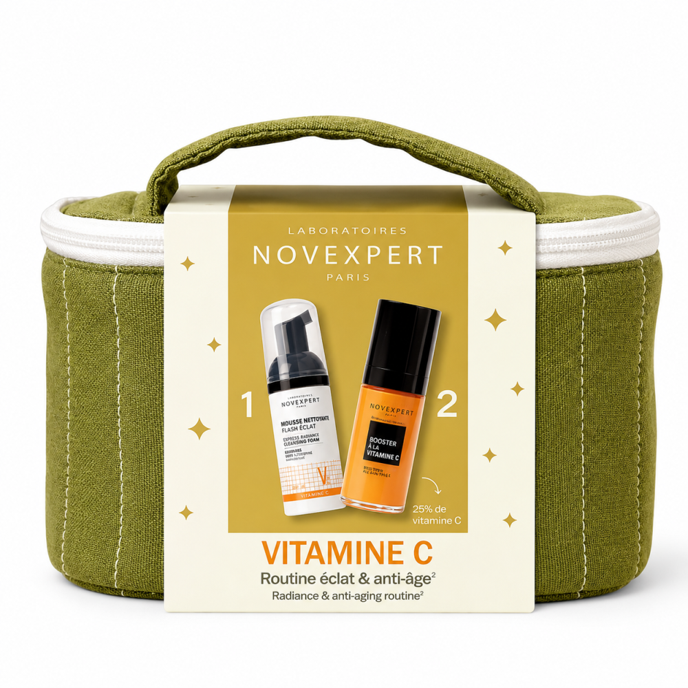 NOVEXPERT - COFFRET SERUM BOOSTER A LA VITAMINE C 30 ML+MOUSSE NETTOYANTE FLASH ECLAT 40ML