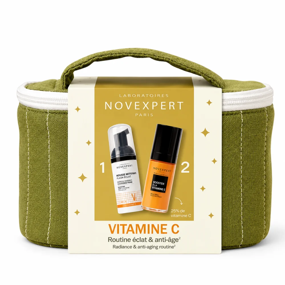 NOVEXPERT - COFFRET SERUM BOOSTER A LA VITAMINE C 30 ML+MOUSSE NETTOYANTE FLASH ECLAT 40ML