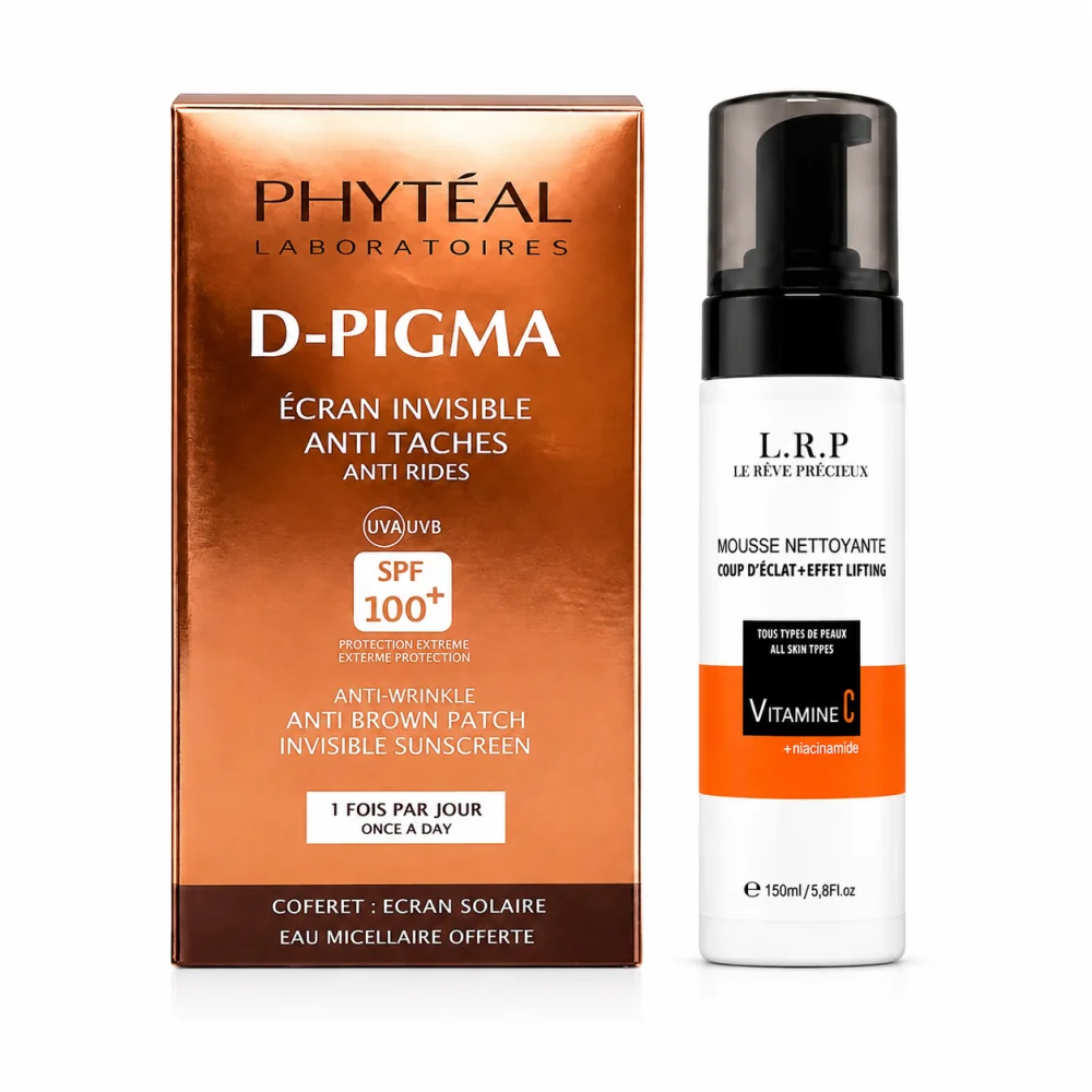 PACK - PHYTEAL D-PIGMA ECRAN SOLAIRE INVISIBLE SPF100+ + LRP MOUSSE NETTOYANTE ECLAIRCISSANTE