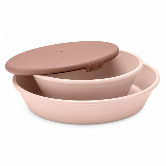 BIBS - MINI MEAL DINNER SET BLUSH LOT D’ASSIETTES 3 PIÈCES
