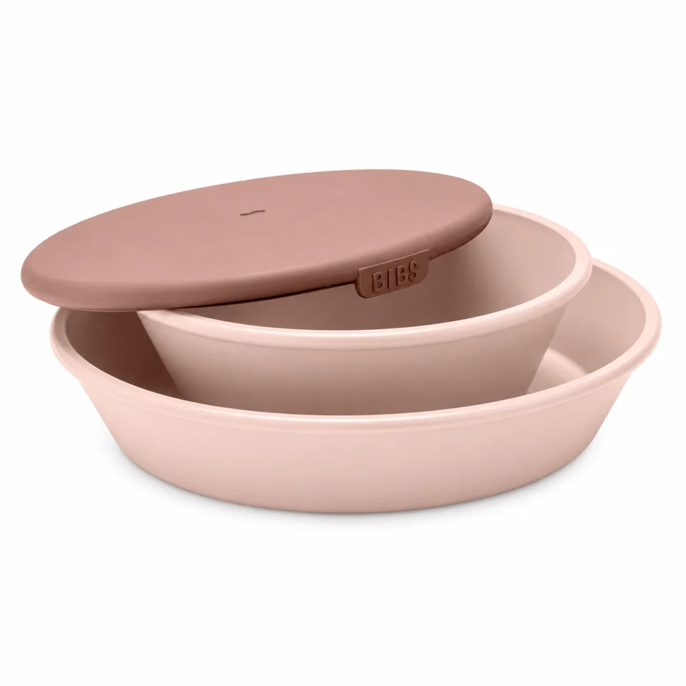BIBS - MINI MEAL DINNER SET BLUSH LOT D’ASSIETTES 3 PIÈCES