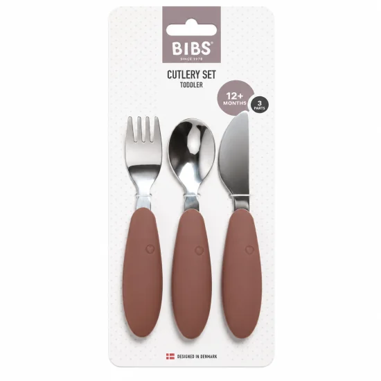 BIBS - SET DE COUVERTS ENFANT EN ACIER INOXYDABLE WOODCHUCK