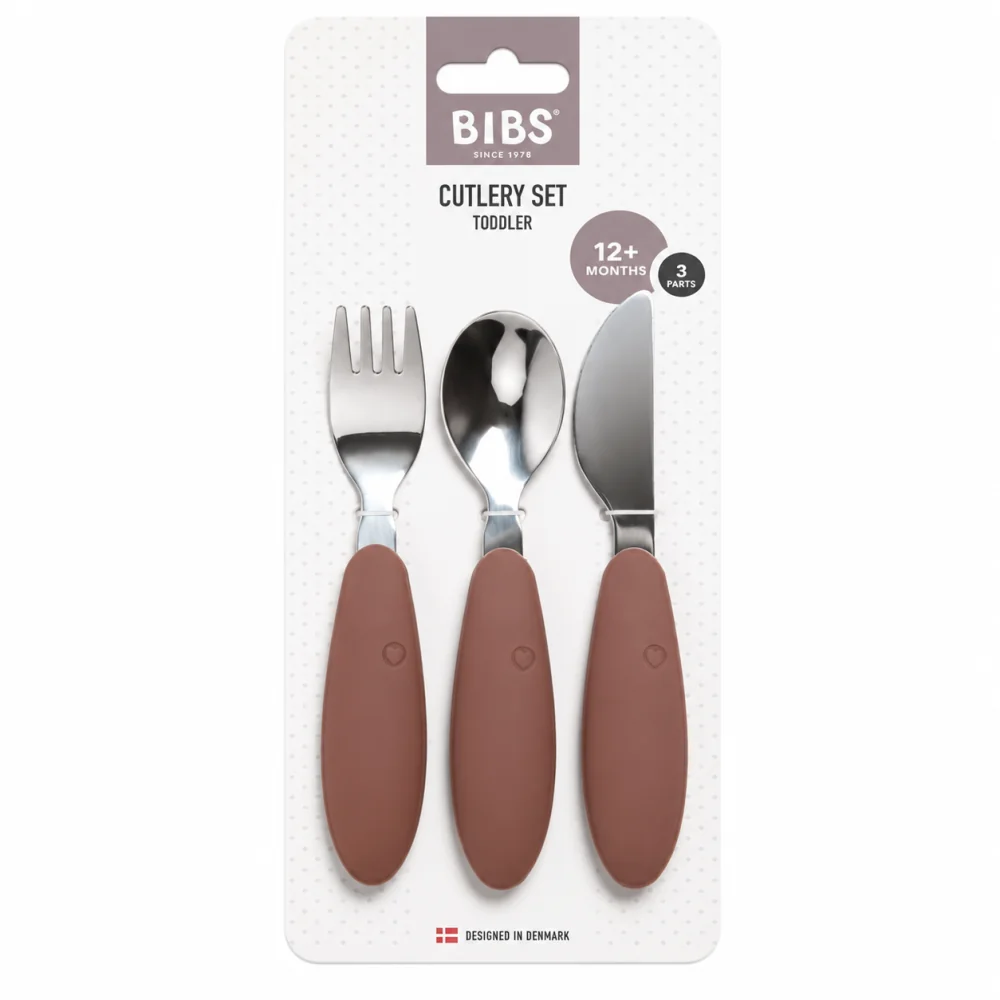 BIBS - SET DE COUVERTS ENFANT EN ACIER INOXYDABLE WOODCHUCK