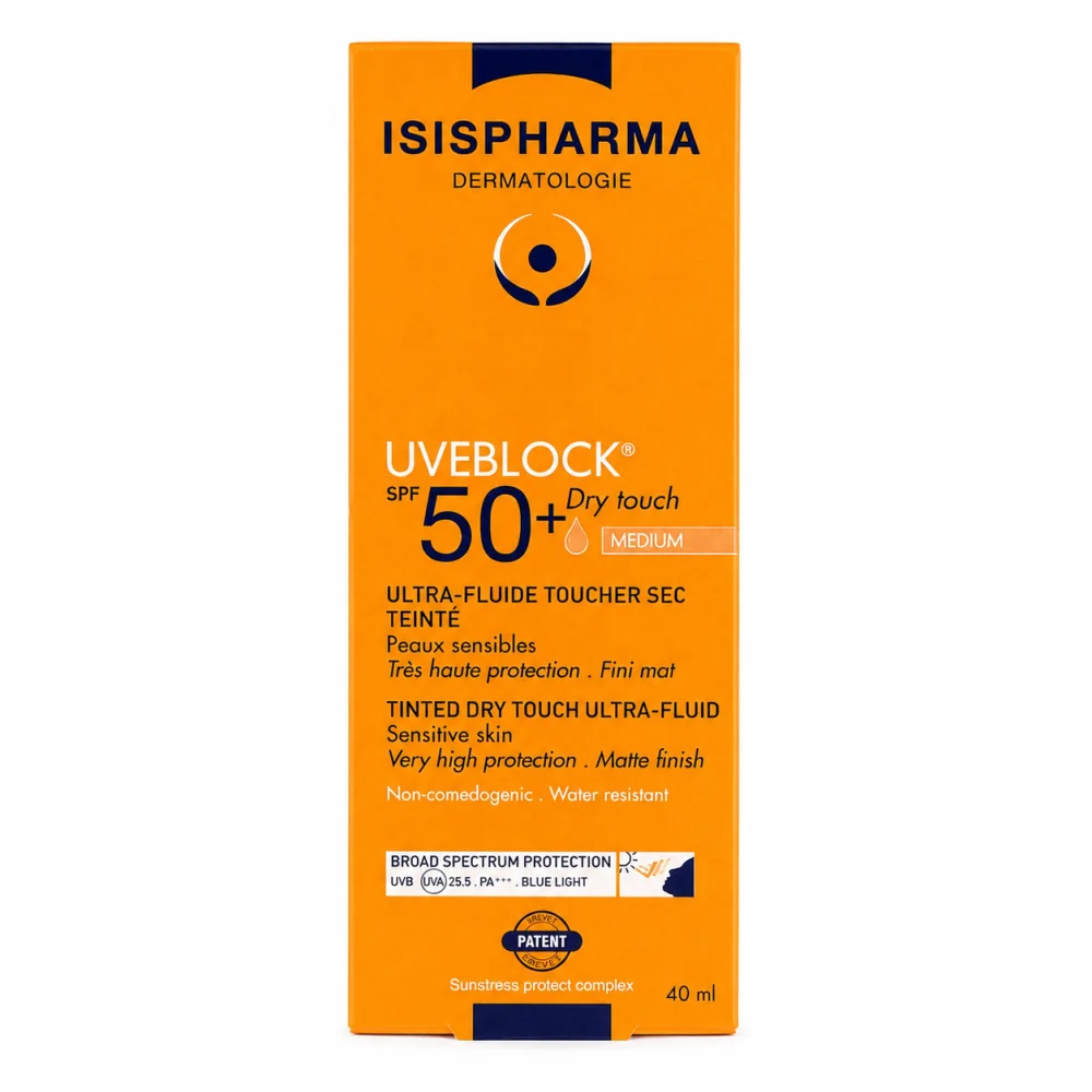 ISISPHARMA UVEBLOCK - ULTRA FLUIDE TOUCHER SEC TEINTE SPF50+ 40ML