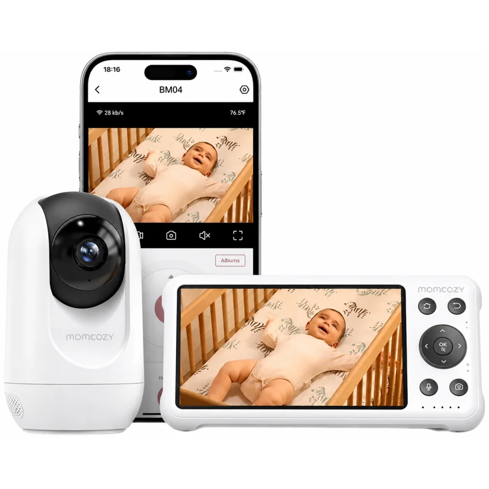 MOMCOZY - BABY MONITOR 2-EN-1  SURVEILLANCE INTELLIGENTE & SÉCURISÉE BM04