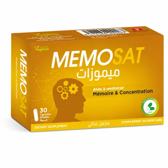 VEGETUS MEMOSAT 30G RENFORCE MEMOIRE & CONCENTRATION pour Accueil