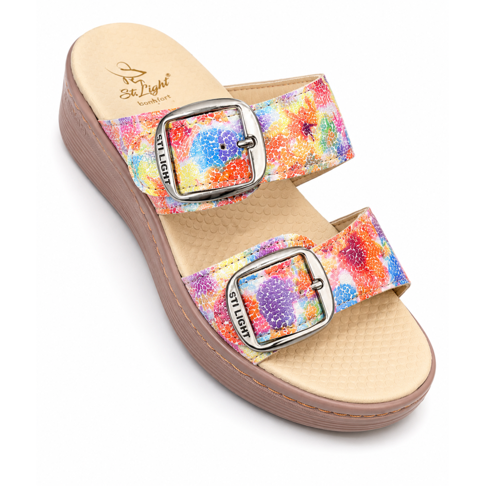 STI LIGHT - CLAQUETTES ORTHOPEDIQUES MULTICOULEURS FEMME