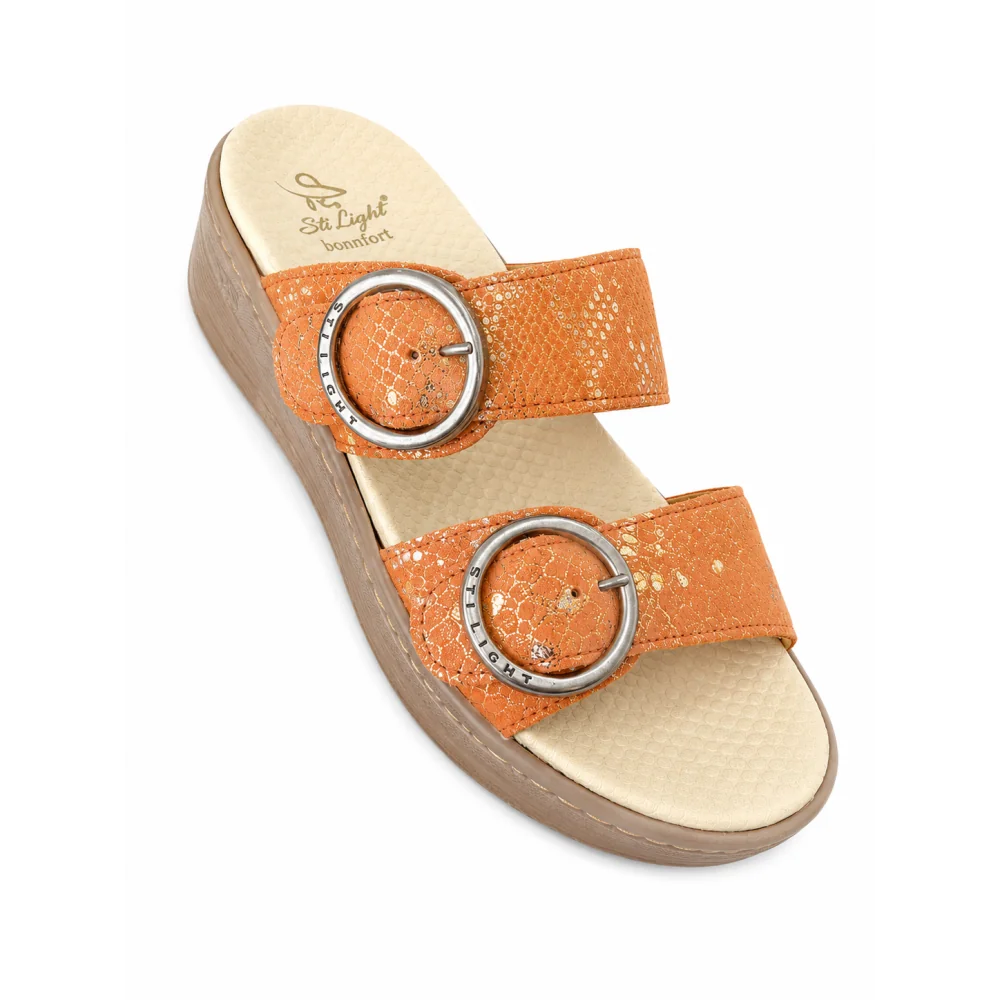 STI LIGHT - CLAQUETTES ORTHOPEDIQUES ORANGE FEMME