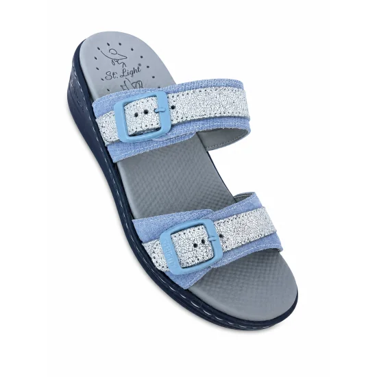 STI LIGHT - CLAQUETTES ORTHOPEDIQUES BLEUS FEMME
