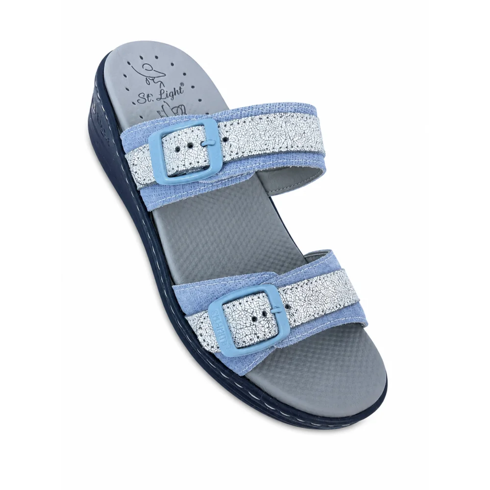 STI LIGHT - CLAQUETTES ORTHOPEDIQUES BLEUS FEMME