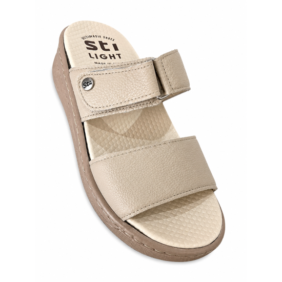 STI LIGHT - CLAQUETTES ORTHOPEDIQUES BEIGES POUR HOMME