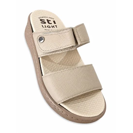 STI LIGHT - CLAQUETTES ORTHOPEDIQUES BEIGES POUR HOMME