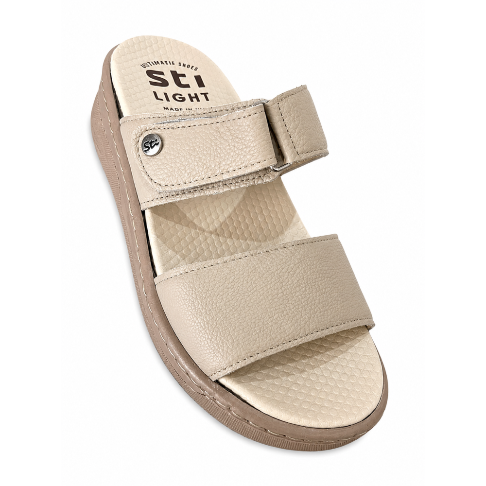 STI LIGHT - CLAQUETTES ORTHOPEDIQUES BEIGES POUR HOMME