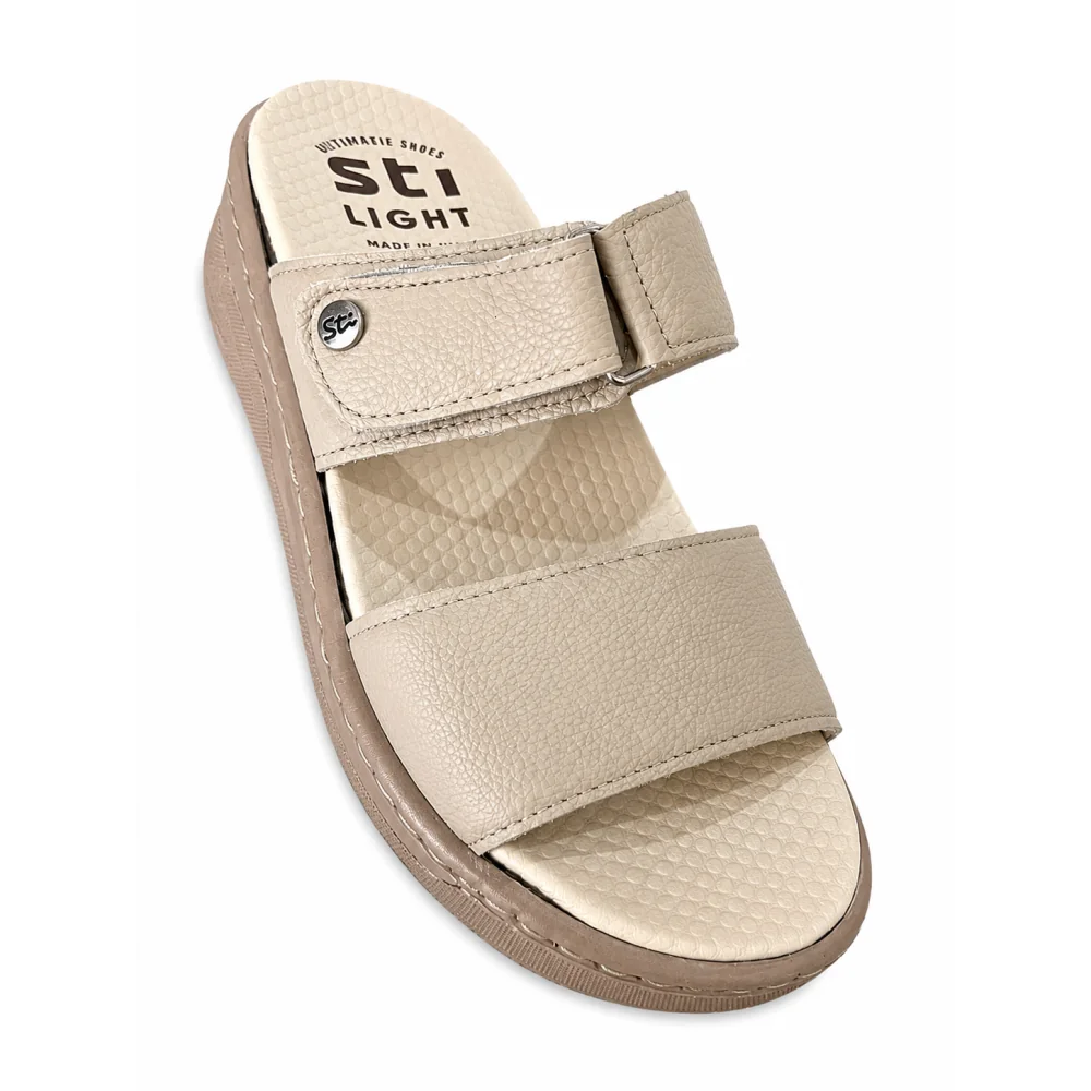 STI LIGHT - CLAQUETTES ORTHOPEDIQUES BEIGES POUR HOMME