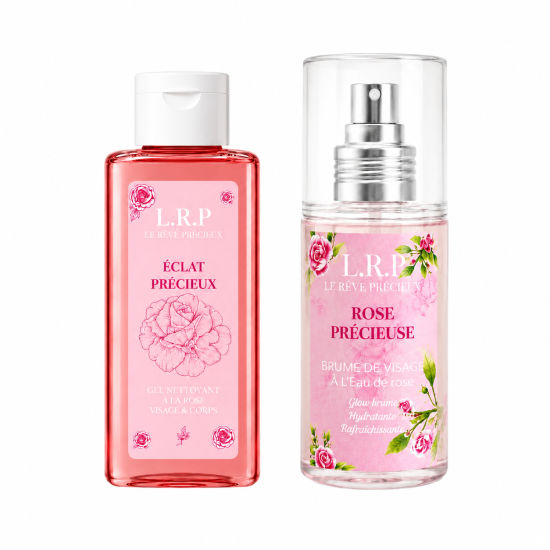 LRP - PACK : GELEE NETTOYANTE 100ML + BRUME VISAGE EAU DE ROSE HYDRATANTE 100ML